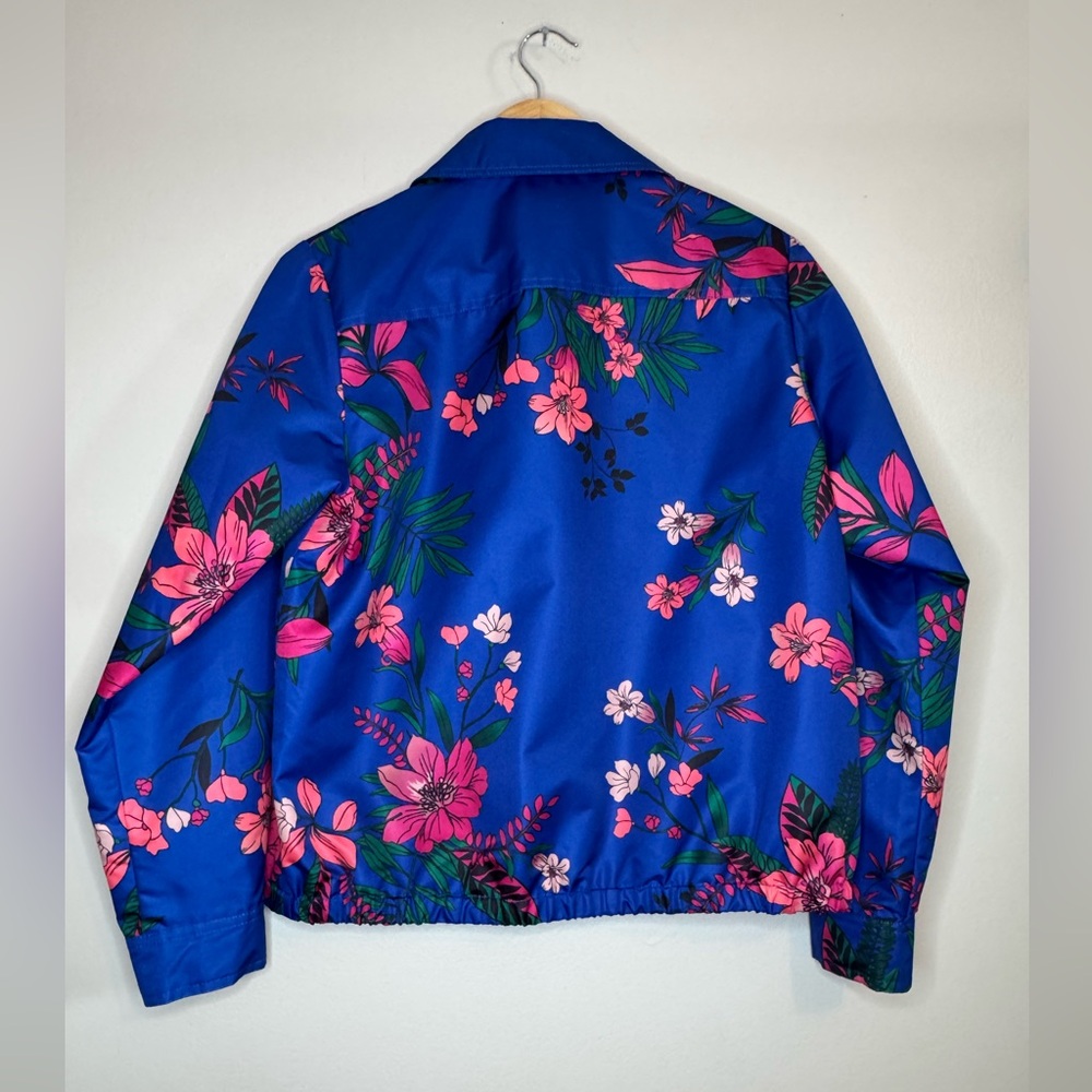 Dennis by Dennis Basso Blue Floral Zip Jacket XXS - Picture 4 of 4